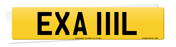 Registration number EXA 111L